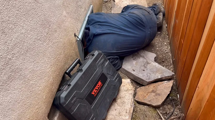 Crawl space drain pipe and cleanout repair area for Plumbing Services in Lakewood, CA