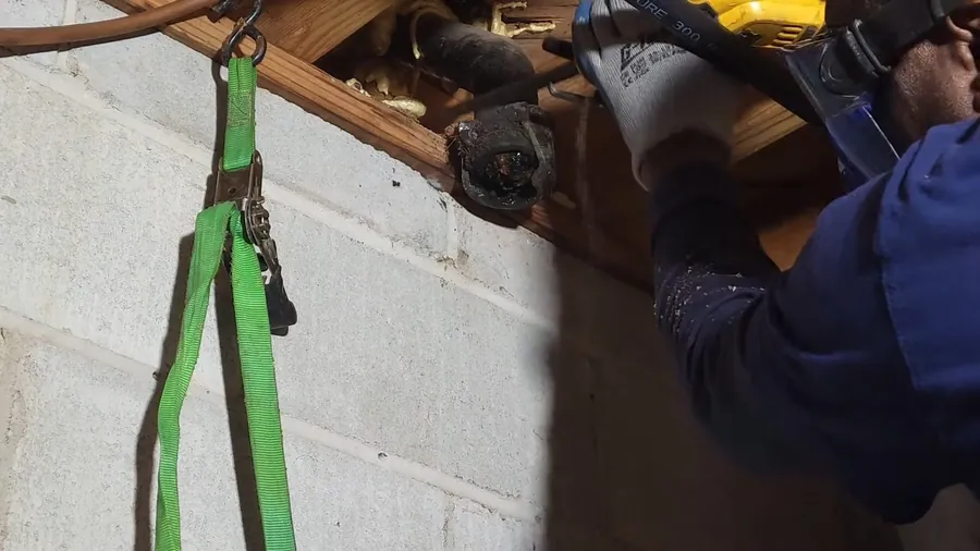 Old cast iron drain pipe with corrosion and scaling for Pipe Repair in Lakewood, CA