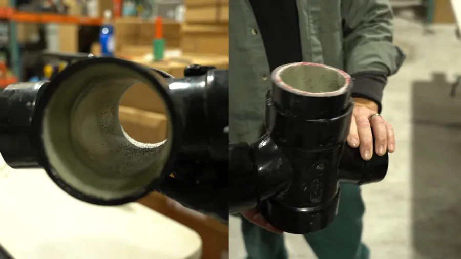 Pipe lining sample showing a smooth repaired interior for Trenchless Pipe Lining in Lakewood, CA